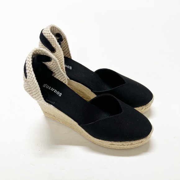 Soludos Black and Cream Espadrilles - Picture 3 of 9